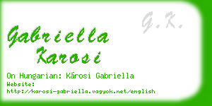 gabriella karosi business card